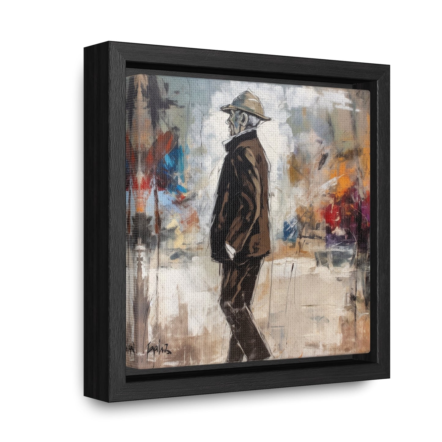 Sad Man 13, Valentinii, Gallery Canvas Wraps, Square Frame