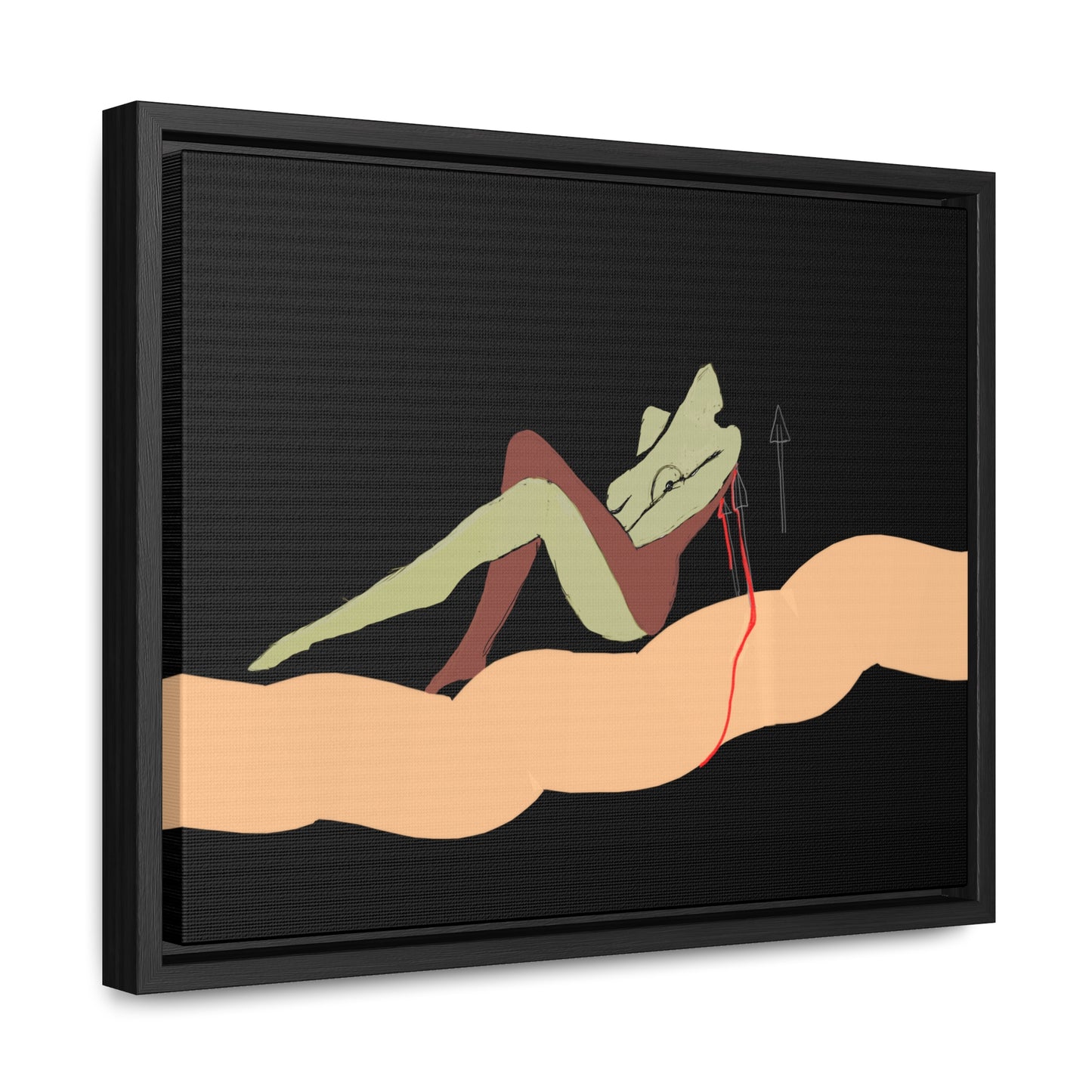 Woman Gold, Original Eduard Pavel, Gallery Canvas Wraps, Horizontal Frame