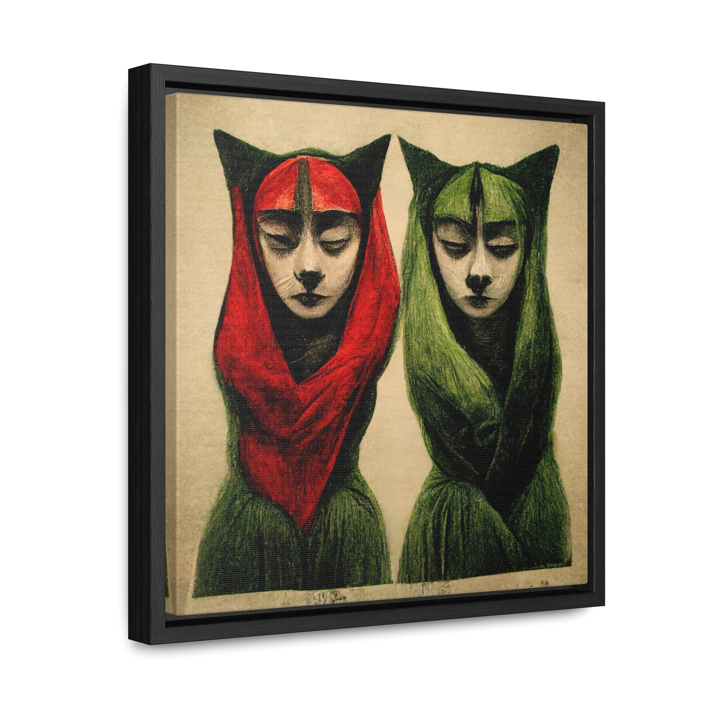 Cat Woman 5, Valentinii, Gallery Canvas Wraps, Square Frame