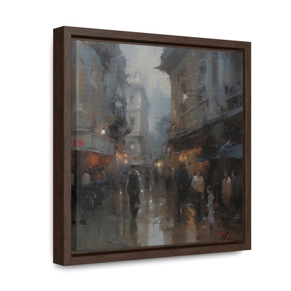 Social 3, Gallery Canvas Wraps, Square Frame