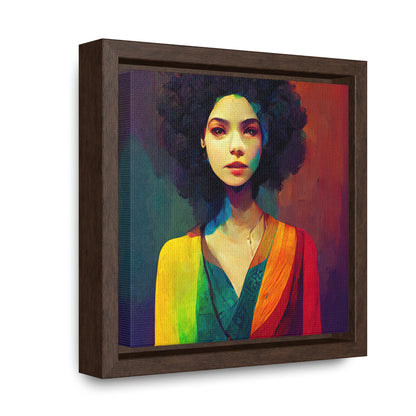 Lady's faces 24, Valentinii, Gallery Canvas Wraps, Square Frame