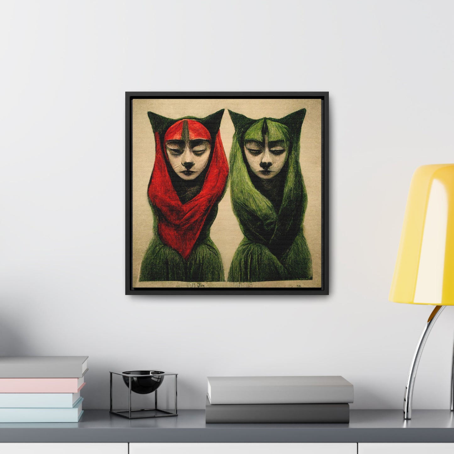 Cat Woman 5, Valentinii, Gallery Canvas Wraps, Square Frame