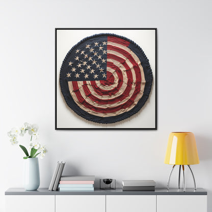 Flag 16, Gallery Canvas Wraps, Square Frame