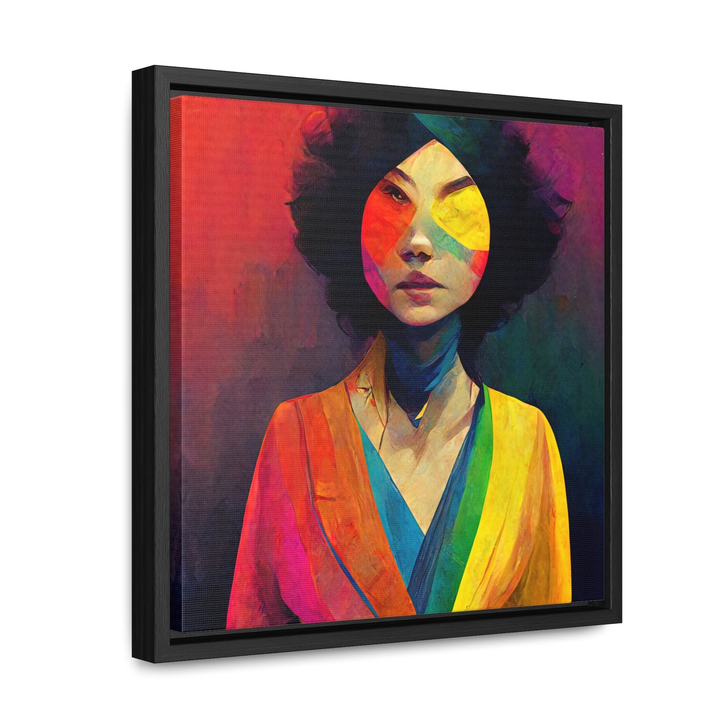 Lady's faces 22, Valentinii, Gallery Canvas Wraps, Square Frame