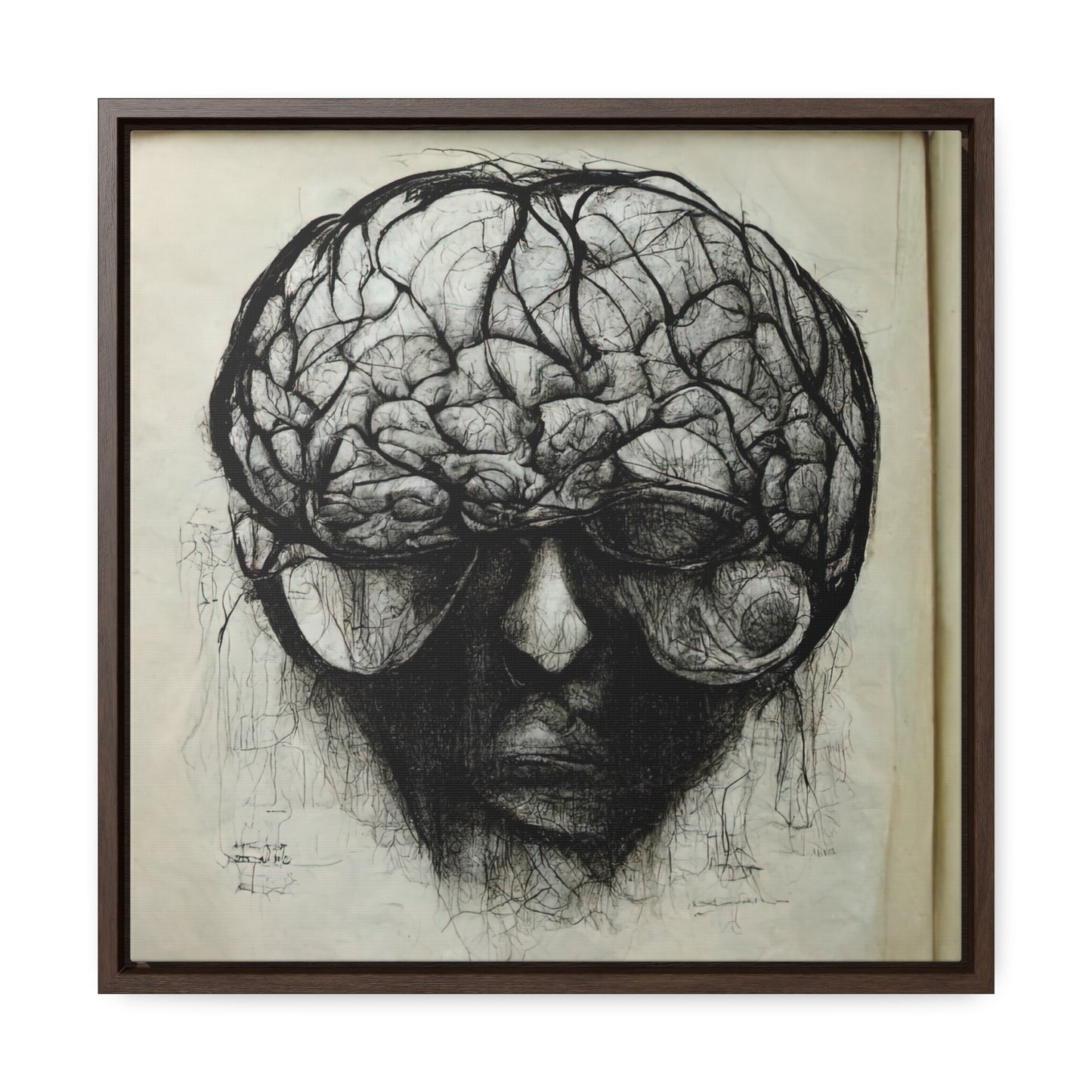 Brain 45, Valentinii, Gallery Canvas Wraps, Square Frame