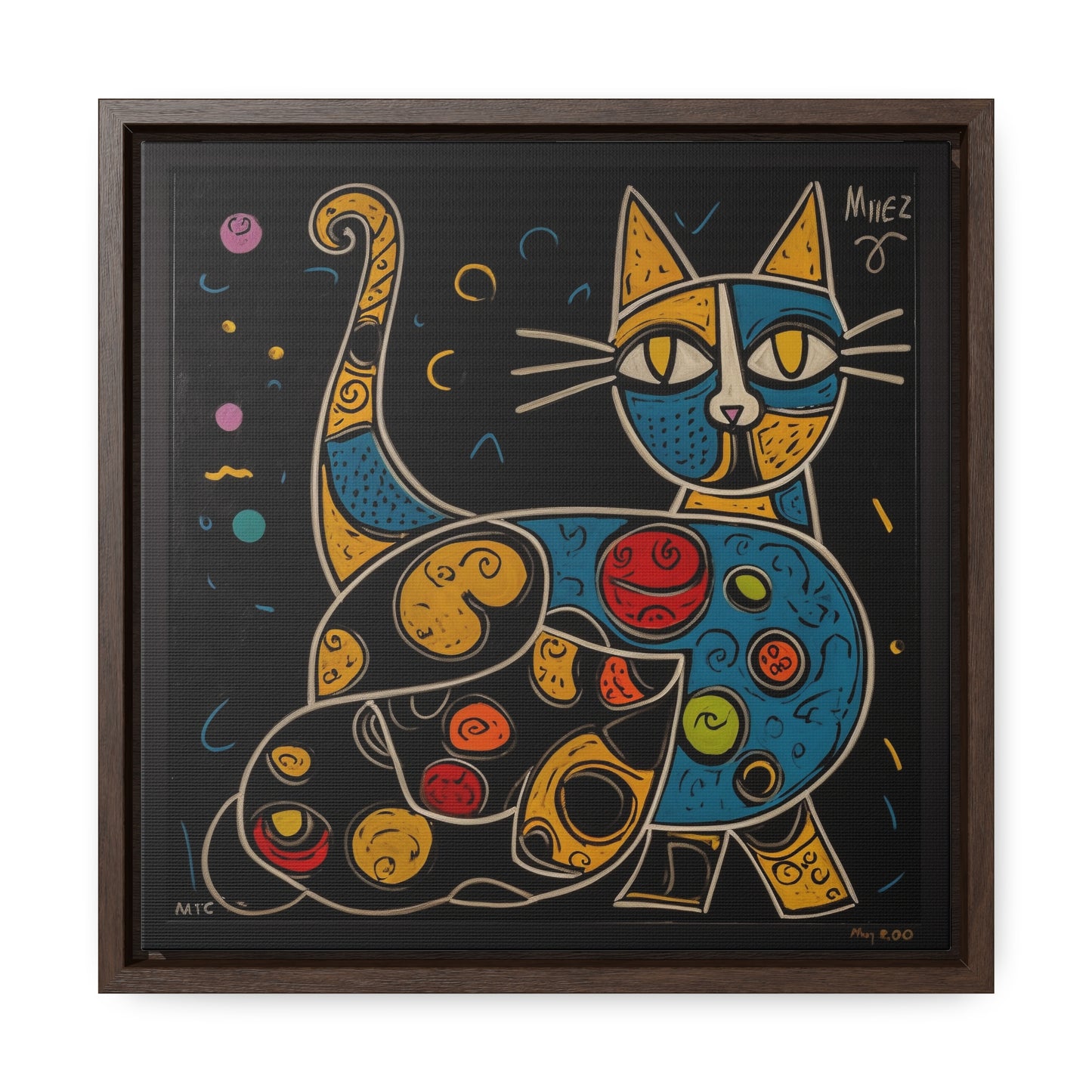 Cat 123, Gallery Canvas Wraps, Square Frame