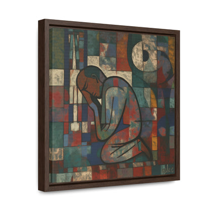 Sad Man 9, Gallery Canvas Wraps, Square Frame