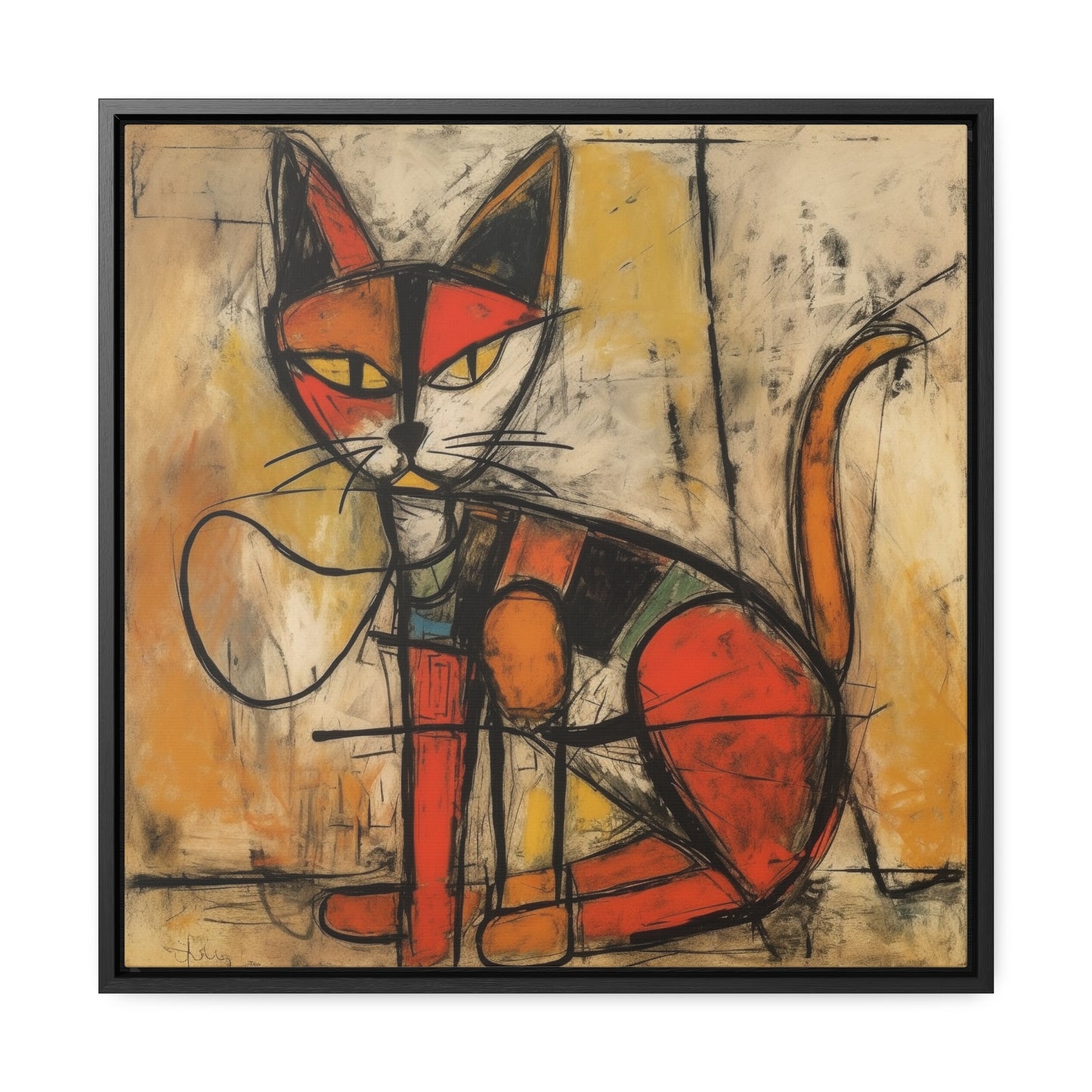 Cat 90, Gallery Canvas Wraps, Square Frame