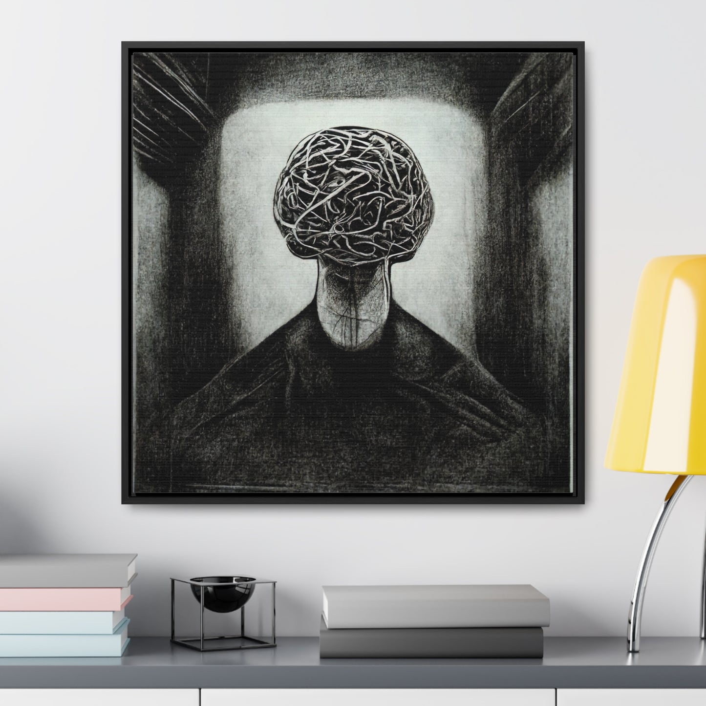 Brain 16, Valentinii, Gallery Canvas Wraps, Square Frame