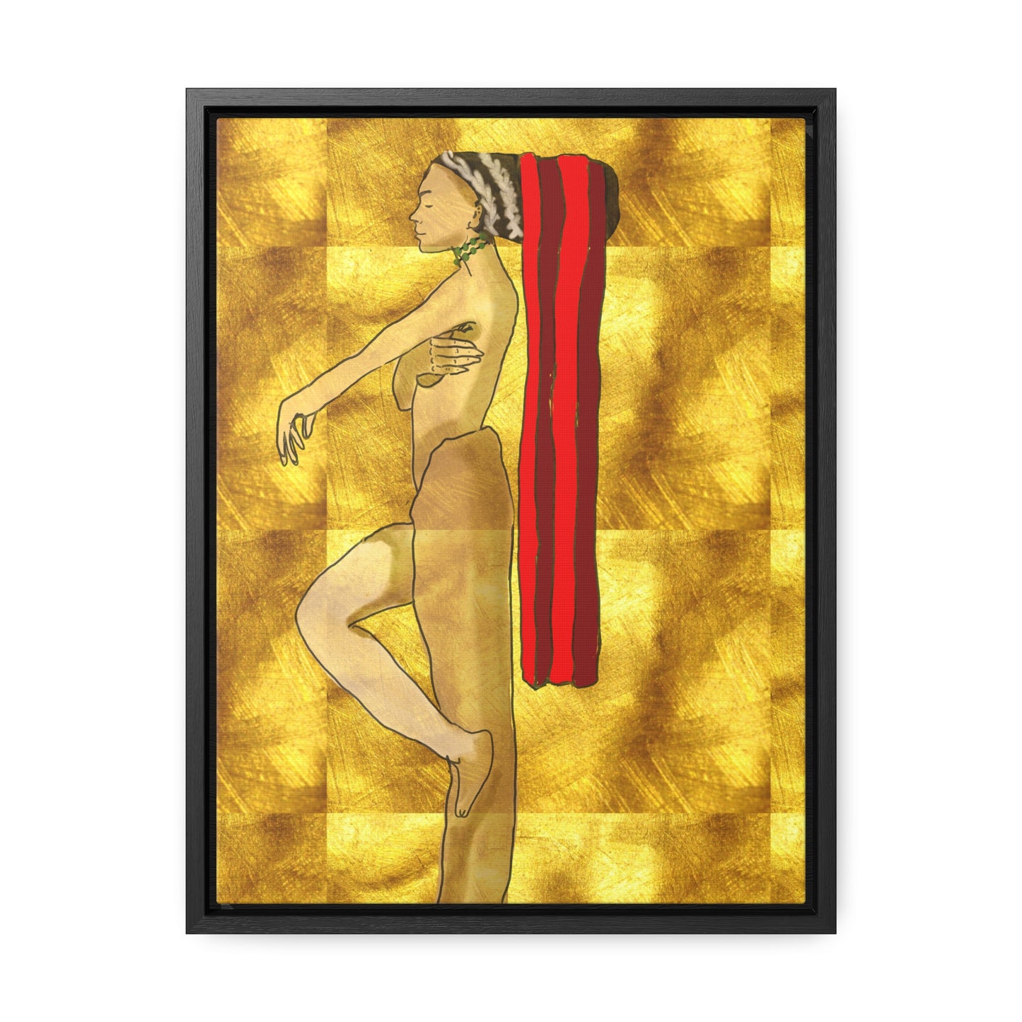 Woman in Gold, Original Eduard Pavel, Gallery Canvas Wraps, Vertical Frame