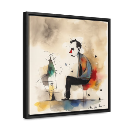 Sad Man 3, Valentinii, Gallery Canvas Wraps, Square Frame