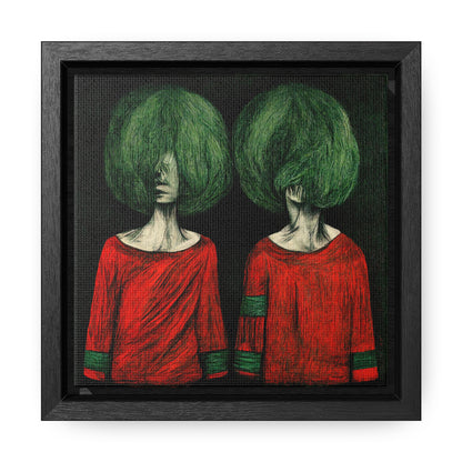 Loneliness Green Red 26, Valentinii, Gallery Canvas Wraps, Square Frame