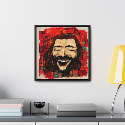 Jesus smiling 5, Valentinii, Gallery Canvas Wraps, Square Frame