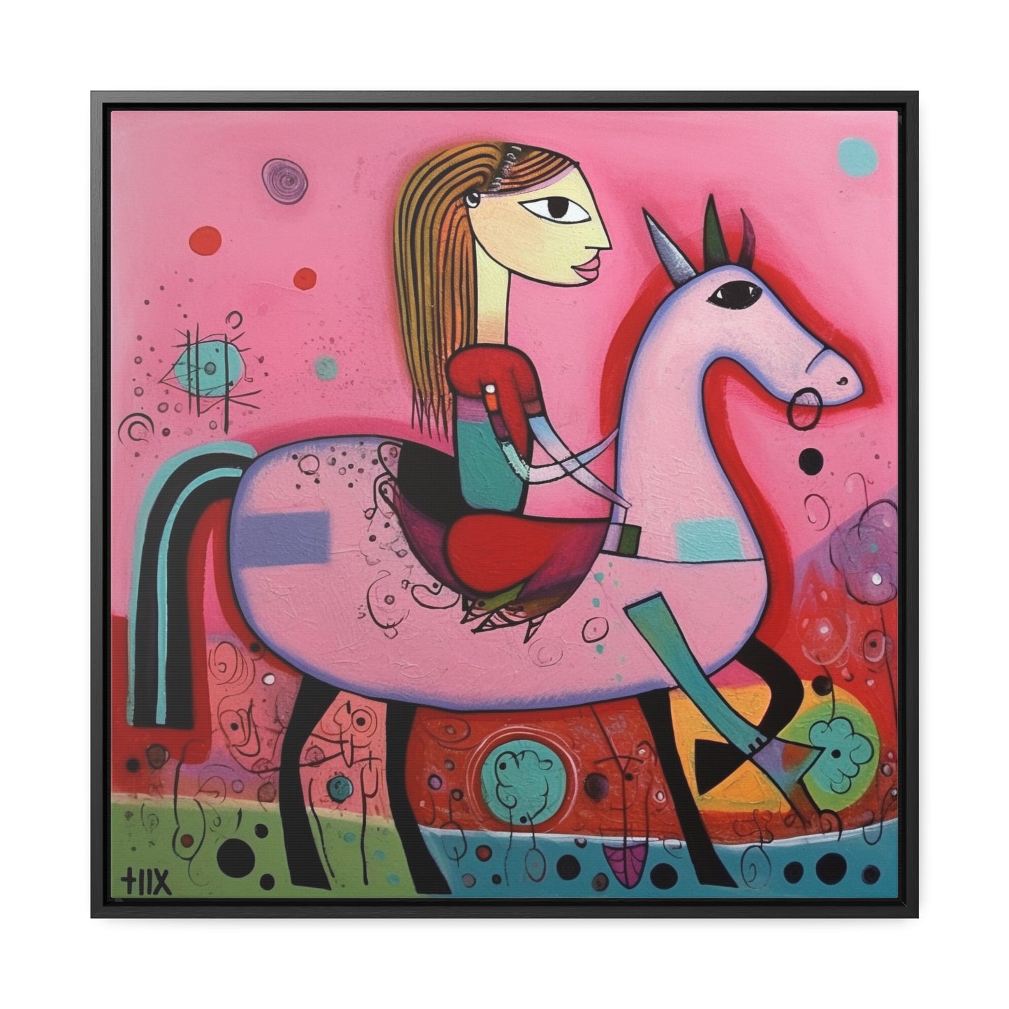 The Dreams of the Child 63, Gallery Canvas Wraps, Square Frame