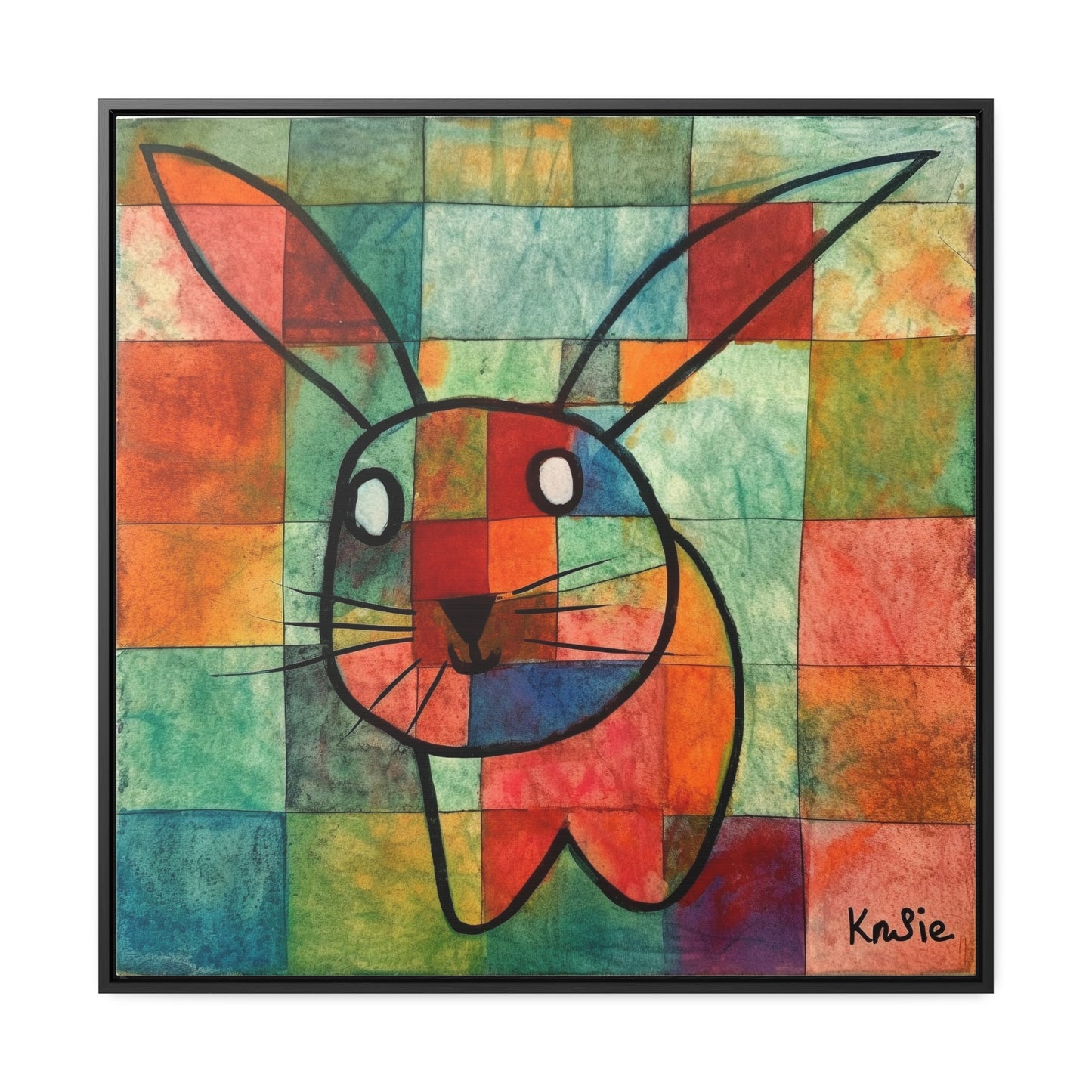 Rabbit 16, Gallery Canvas Wraps, Square Frame