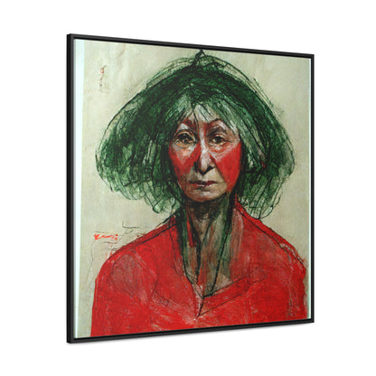 Loneliness Green Red 37, Valentinii, Gallery Canvas Wraps, Square Frame