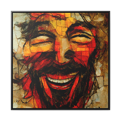 Jesus smiling, Valentinii, Gallery Canvas Wraps, Square Frame