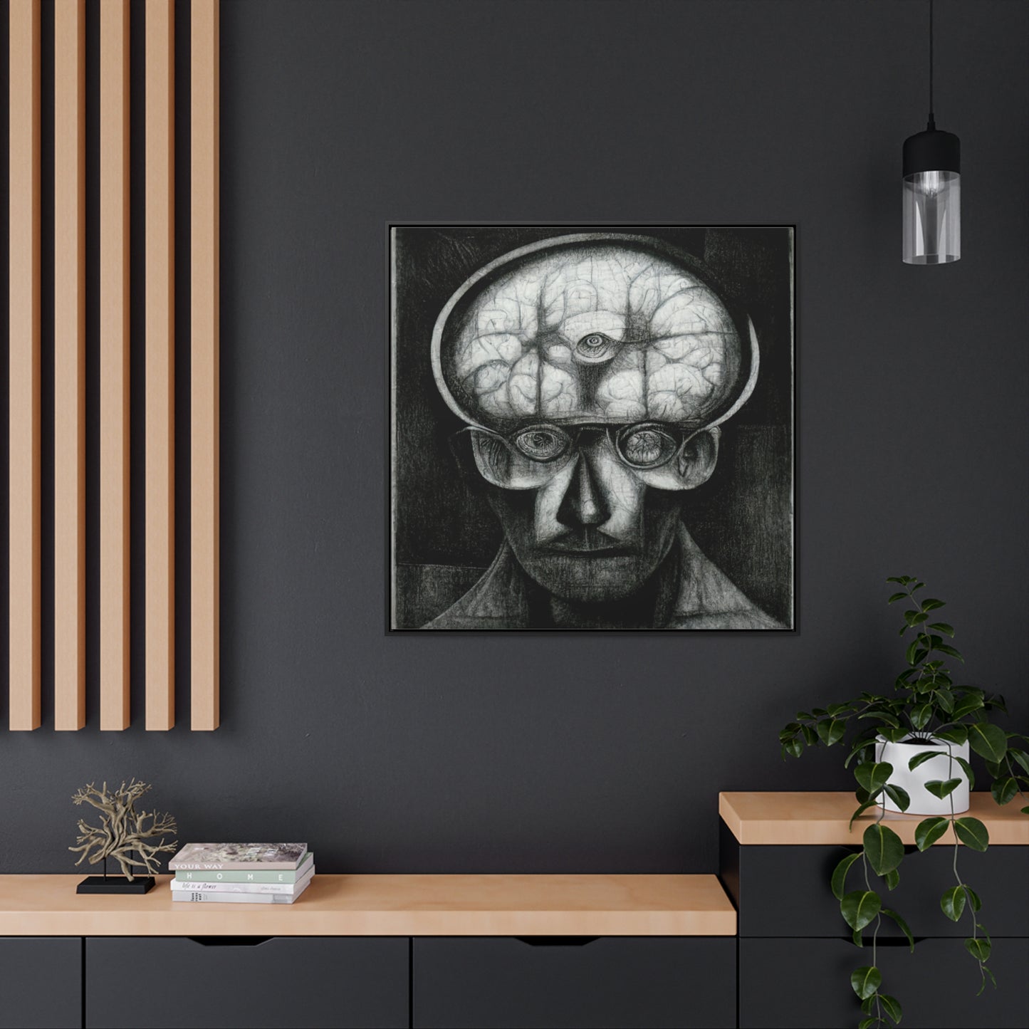 Brain 52, Valentinii, Gallery Canvas Wraps, Square Frame