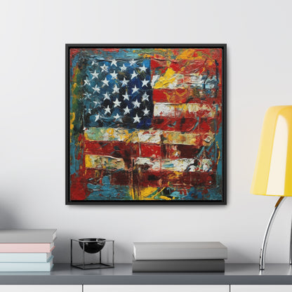 USA 14, Gallery Canvas Wraps, Square Frame