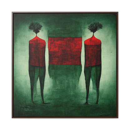 Loneliness Green Red 30, Valentinii, Gallery Canvas Wraps, Square Frame