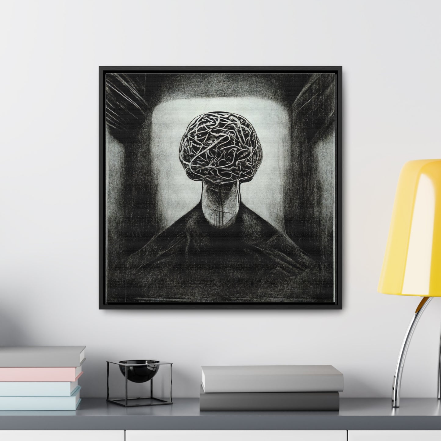 Brain 16, Valentinii, Gallery Canvas Wraps, Square Frame