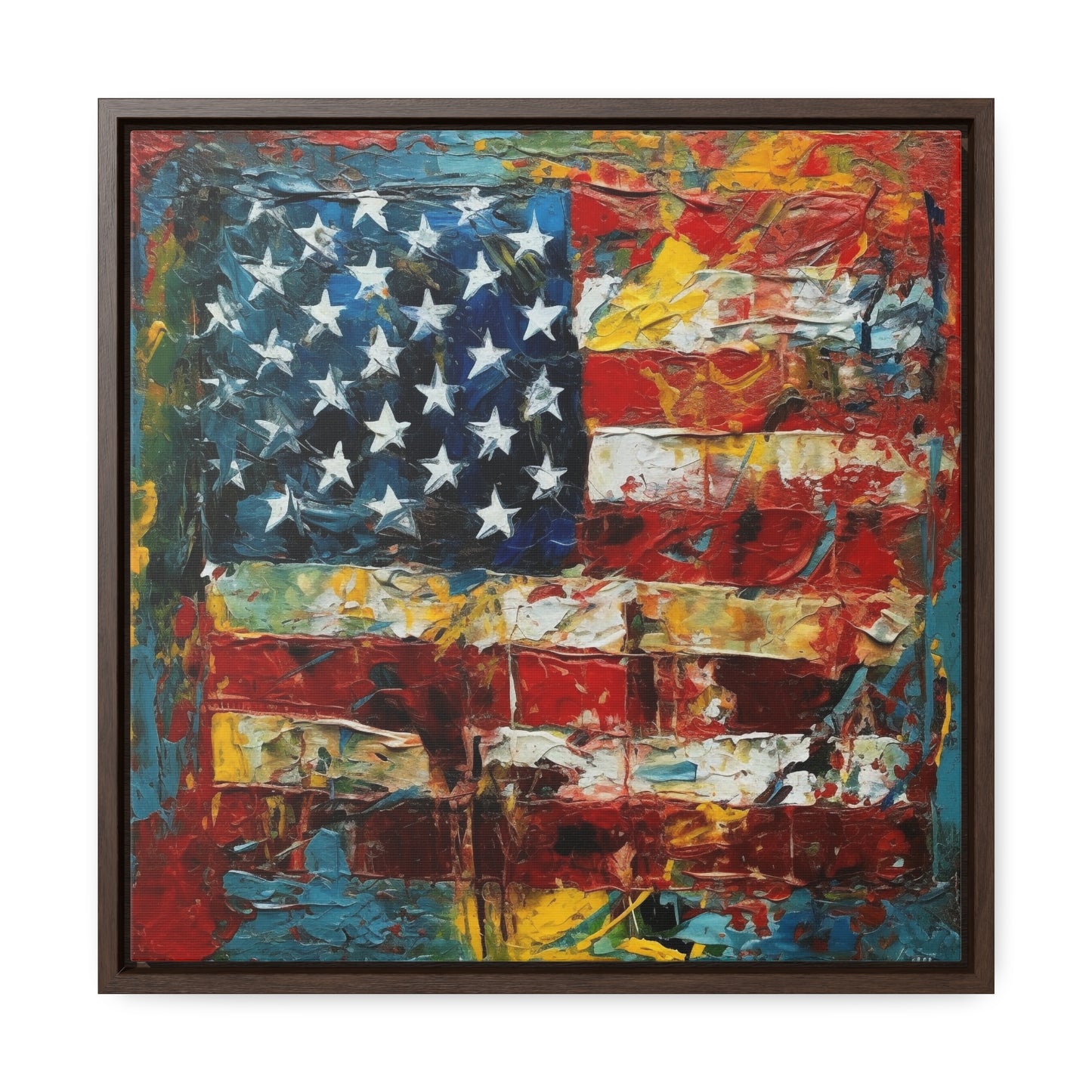 USA 14, Gallery Canvas Wraps, Square Frame