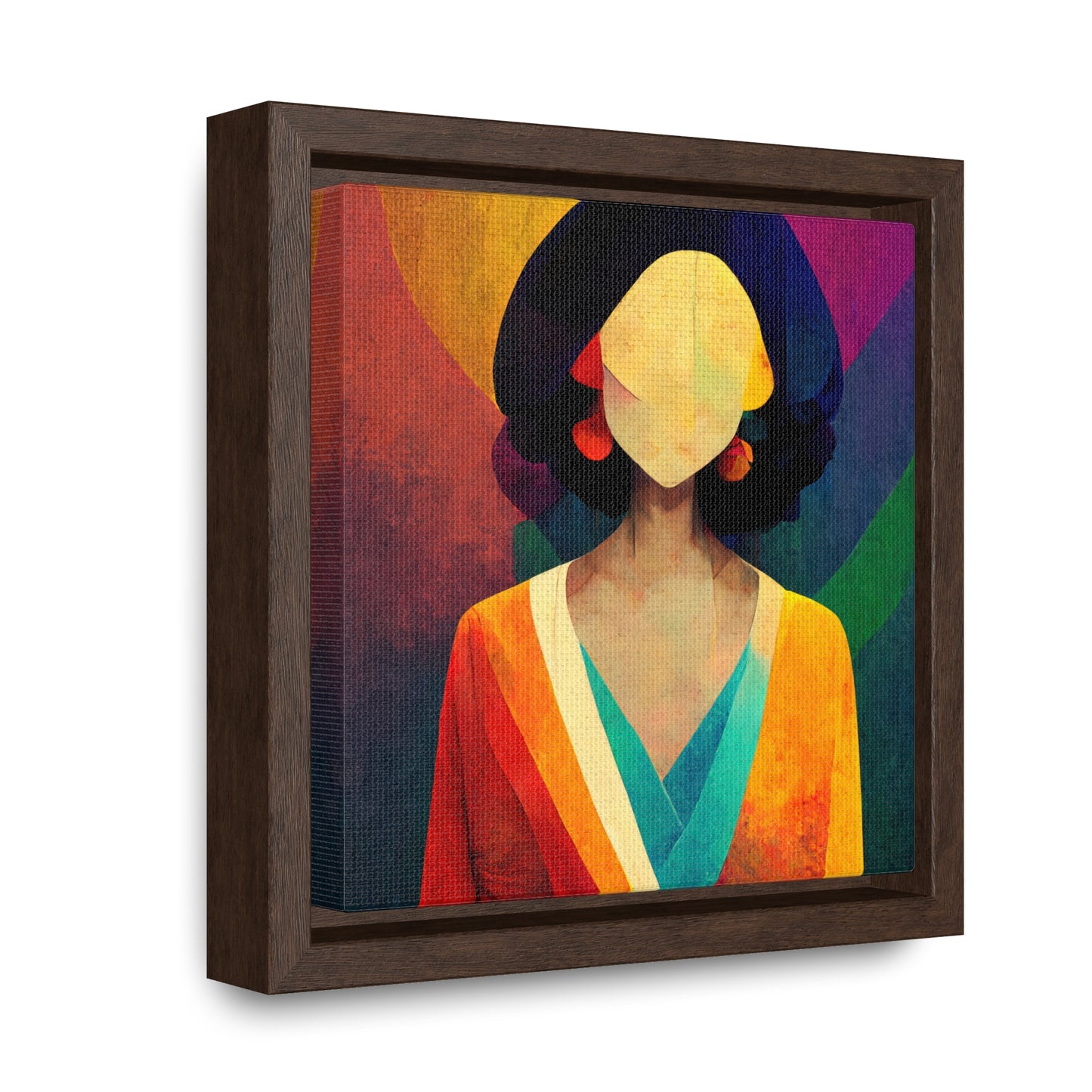 Lady's faces, Valentinii, Gallery Canvas Wraps, Square Frame