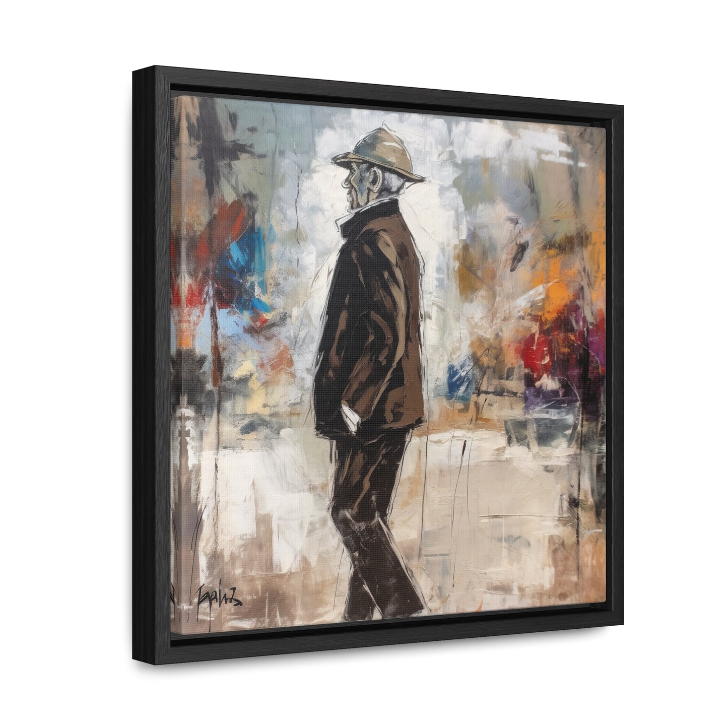 Sad Man 13, Valentinii, Gallery Canvas Wraps, Square Frame