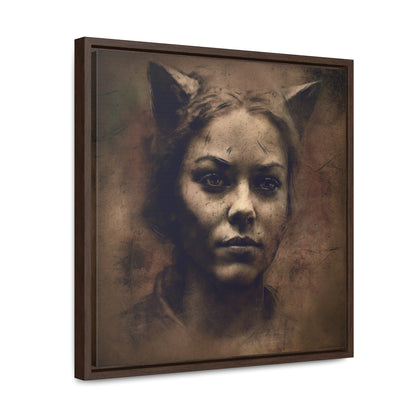 Cat Woman 20, Gallery Canvas Wraps, Square Frame