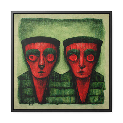 Loneliness Green Red 16, Valentinii, Gallery Canvas Wraps, Square Frame