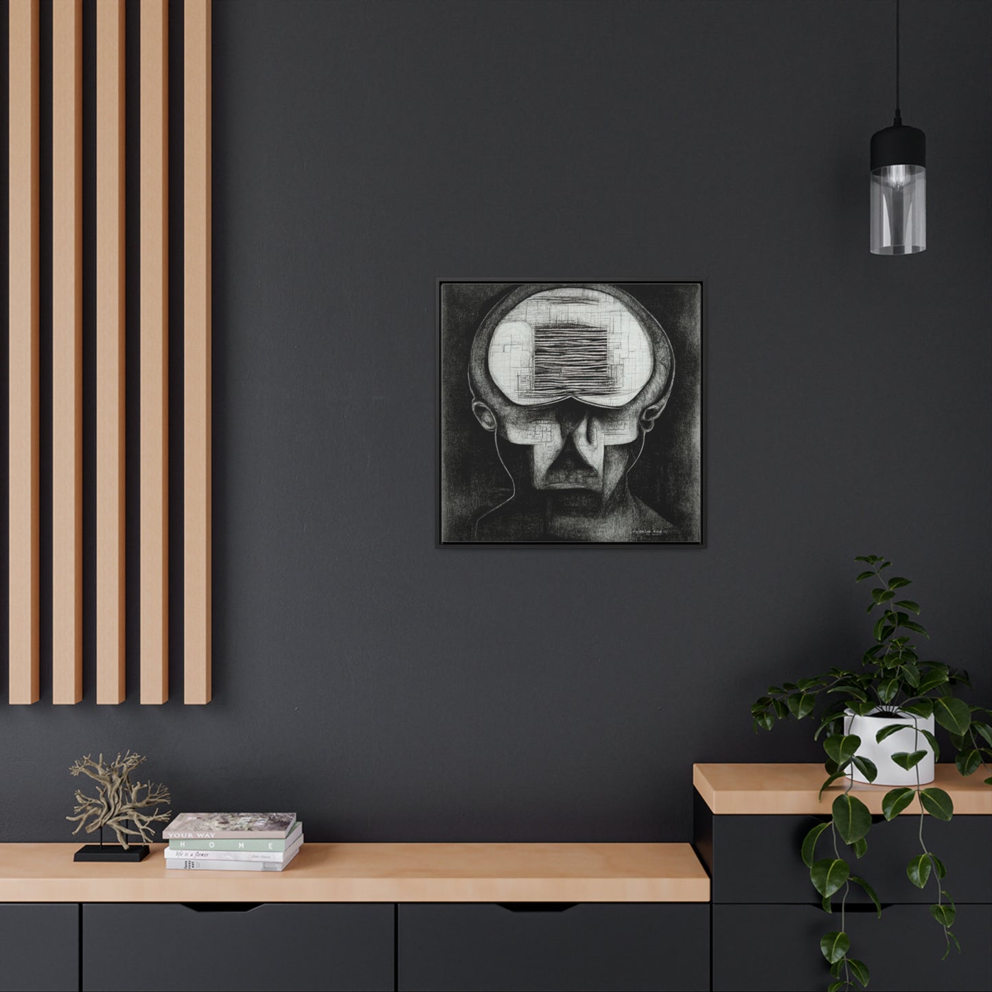 Brain 58, Valentinii, Gallery Canvas Wraps, Square Frame