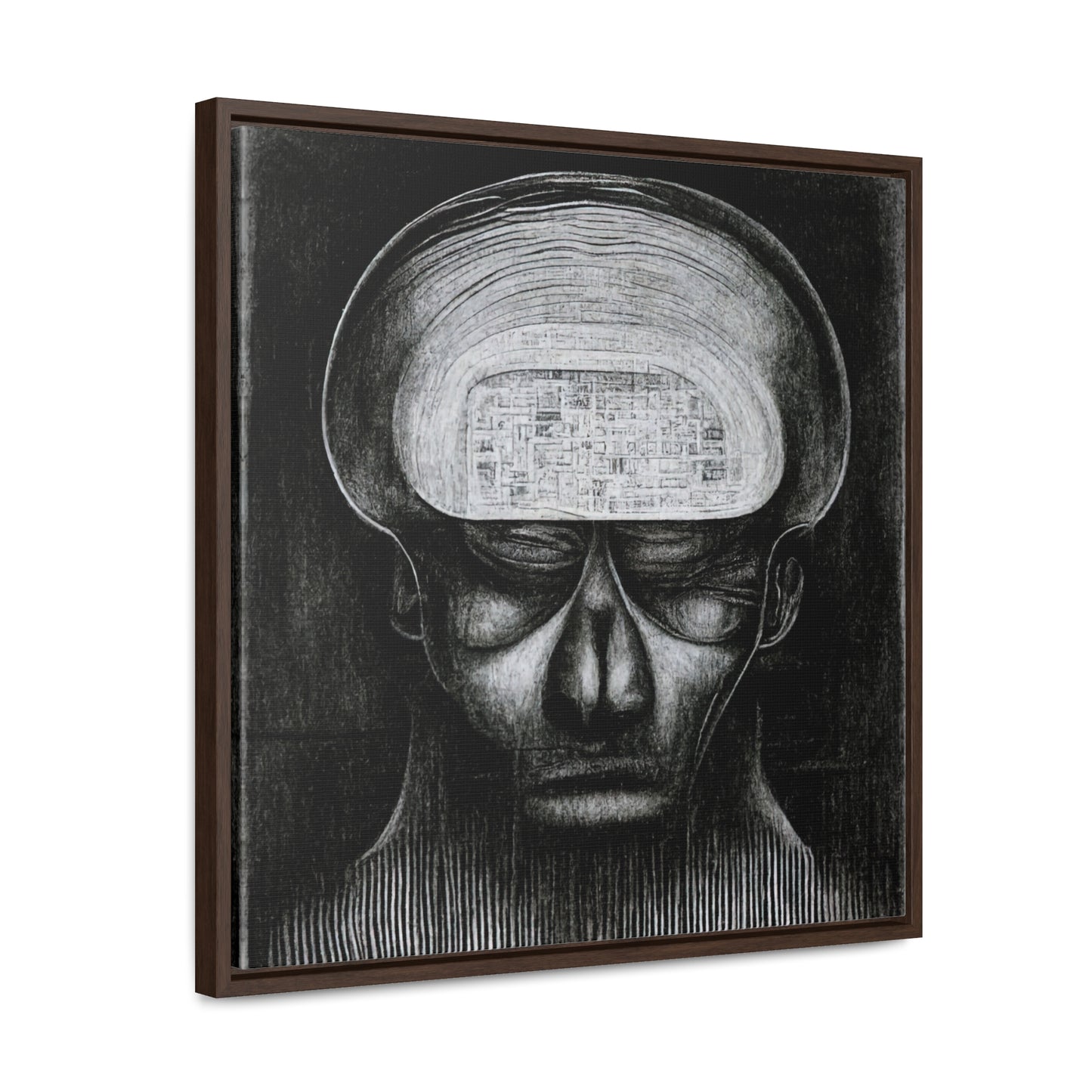 Brain 51, Valentinii, Gallery Canvas Wraps, Square Frame