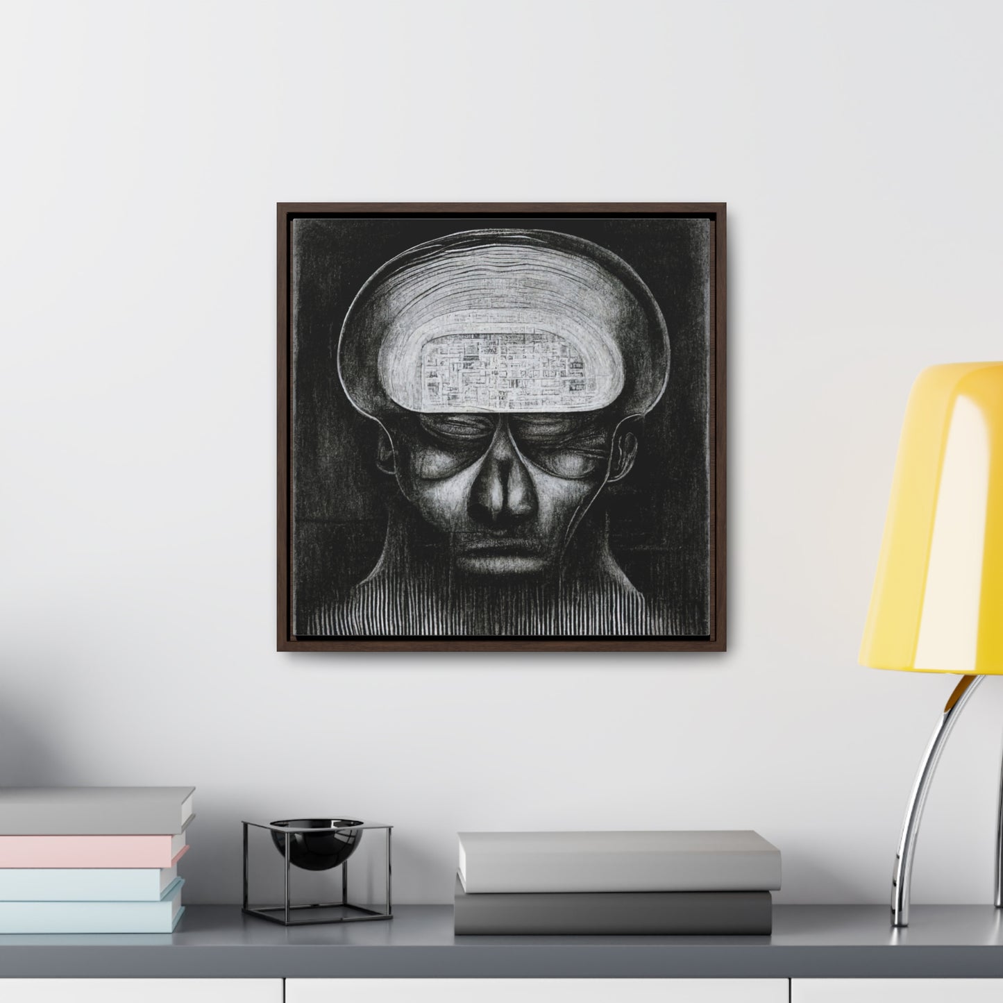 Brain 51, Valentinii, Gallery Canvas Wraps, Square Frame