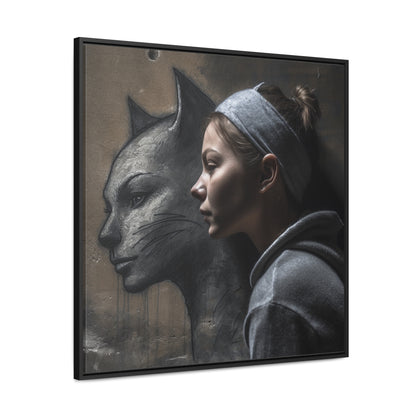 Cat Woman 28, Gallery Canvas Wraps, Square Frame