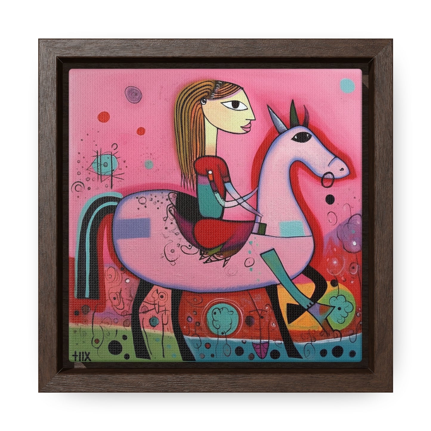 The Dreams of the Child 63, Gallery Canvas Wraps, Square Frame