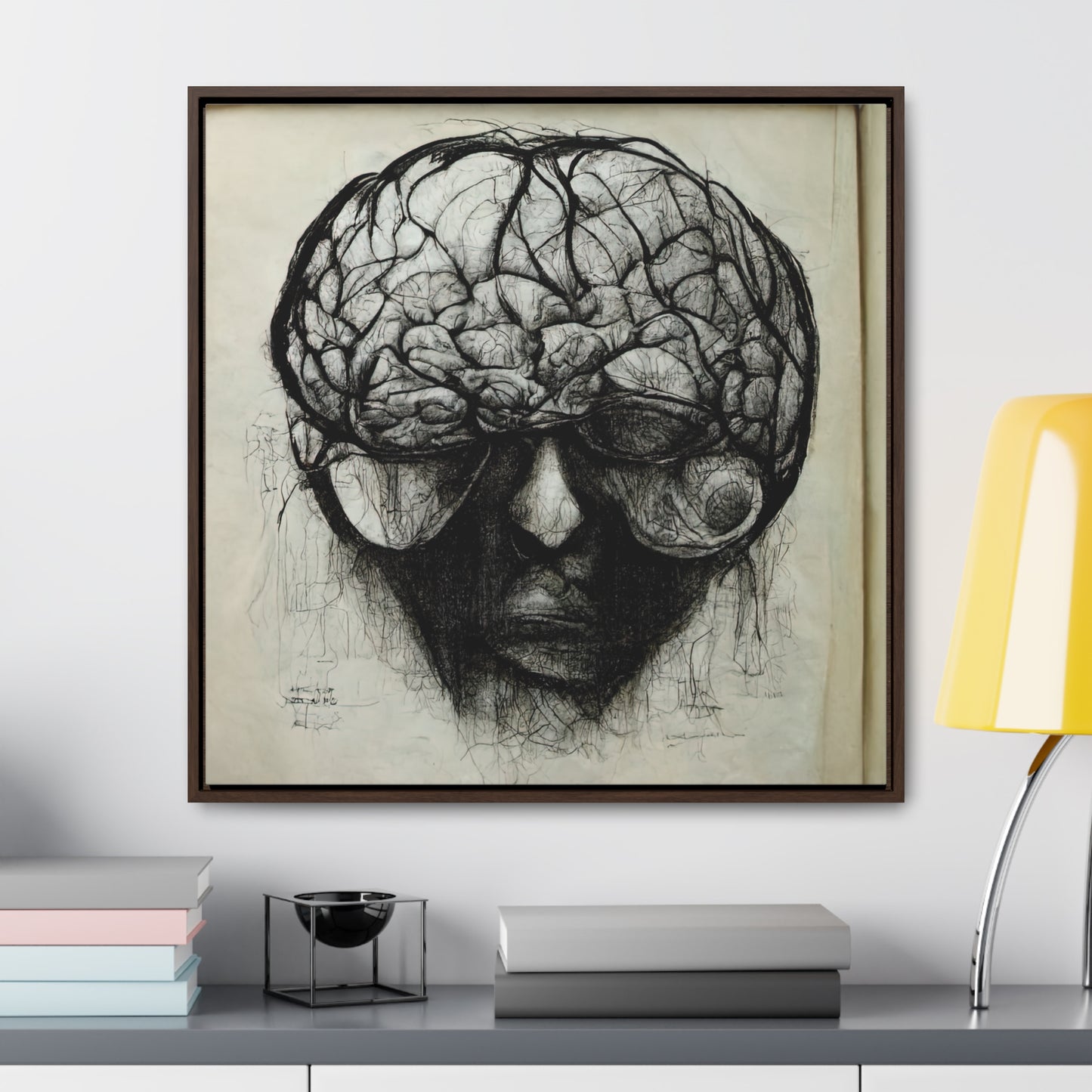 Brain 45, Valentinii, Gallery Canvas Wraps, Square Frame