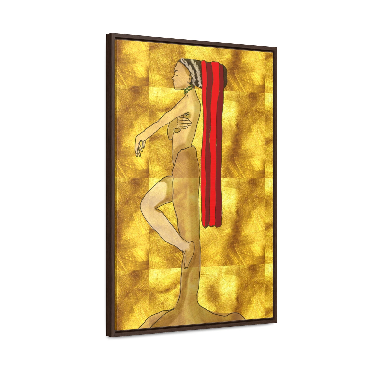 Woman in Gold, Original Eduard Pavel, Gallery Canvas Wraps, Vertical Frame