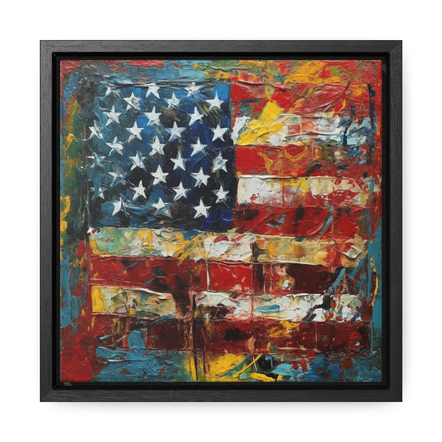 USA 14, Gallery Canvas Wraps, Square Frame