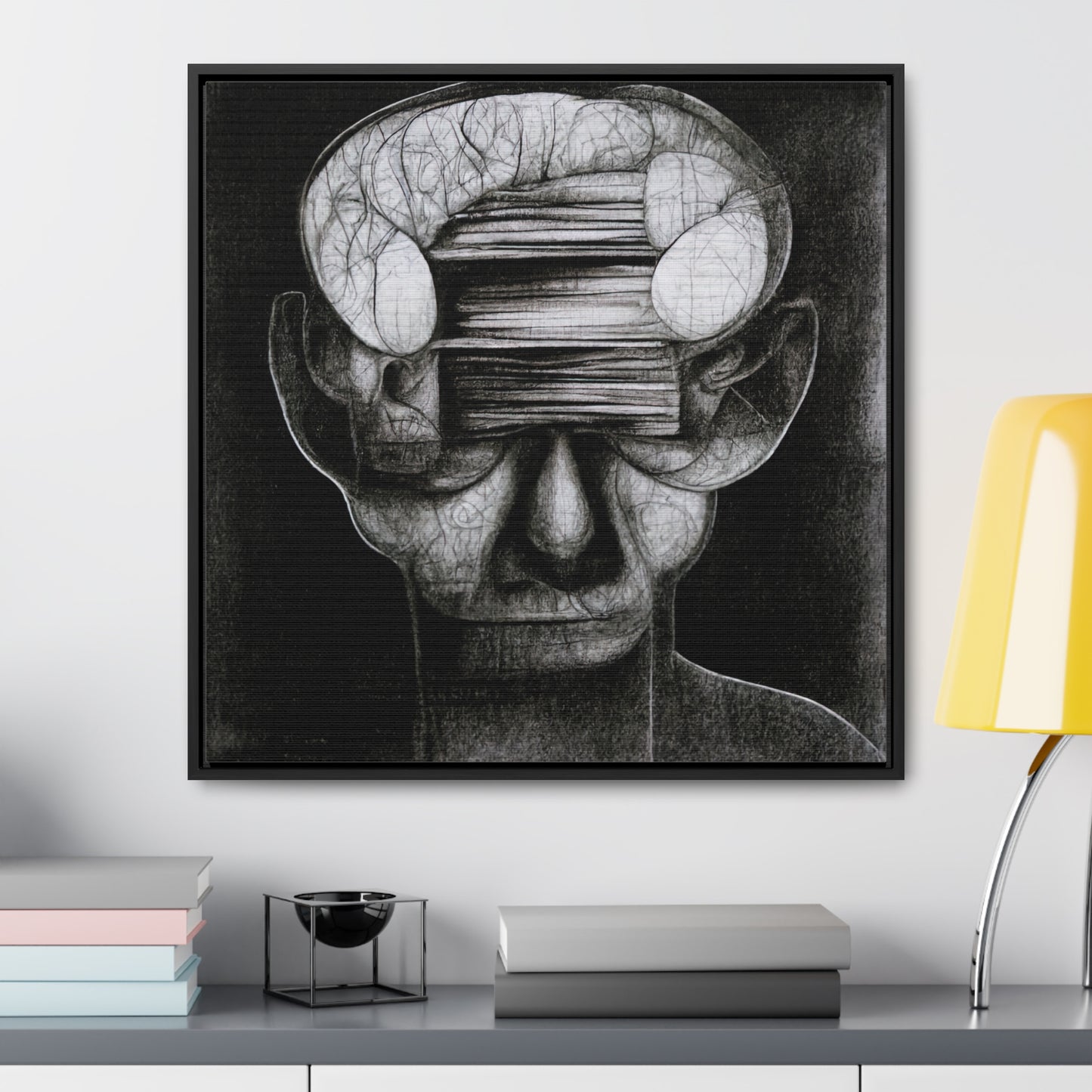 Brain 36, Valentinii, Gallery Canvas Wraps, Square Frame