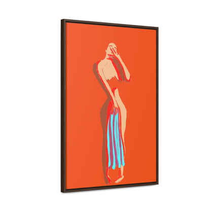 The Orange Towel, Original Eduard Pavel, Gallery Canvas Wraps, Vertical Frame