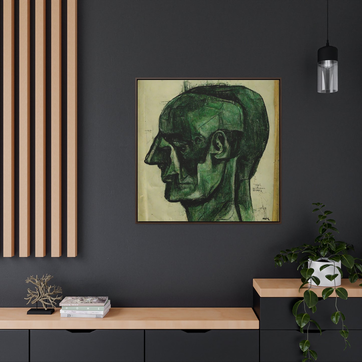 Heads 3, Valentinii, Gallery Canvas Wraps, Square Frame