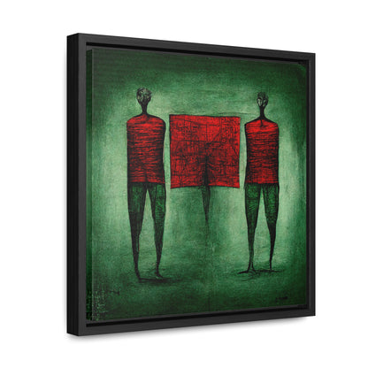 Loneliness Green Red 14, Valentinii, Gallery Canvas Wraps, Square Frame