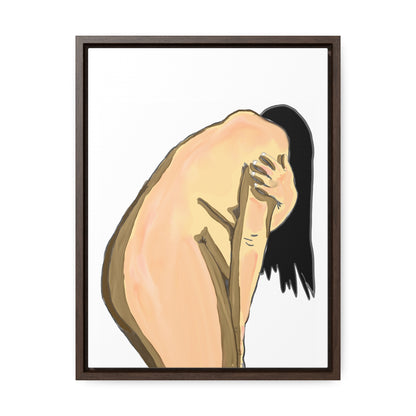 Sorrowful Woman, Original Eduard Pavel, Gallery Canvas Wraps, Vertical Frame