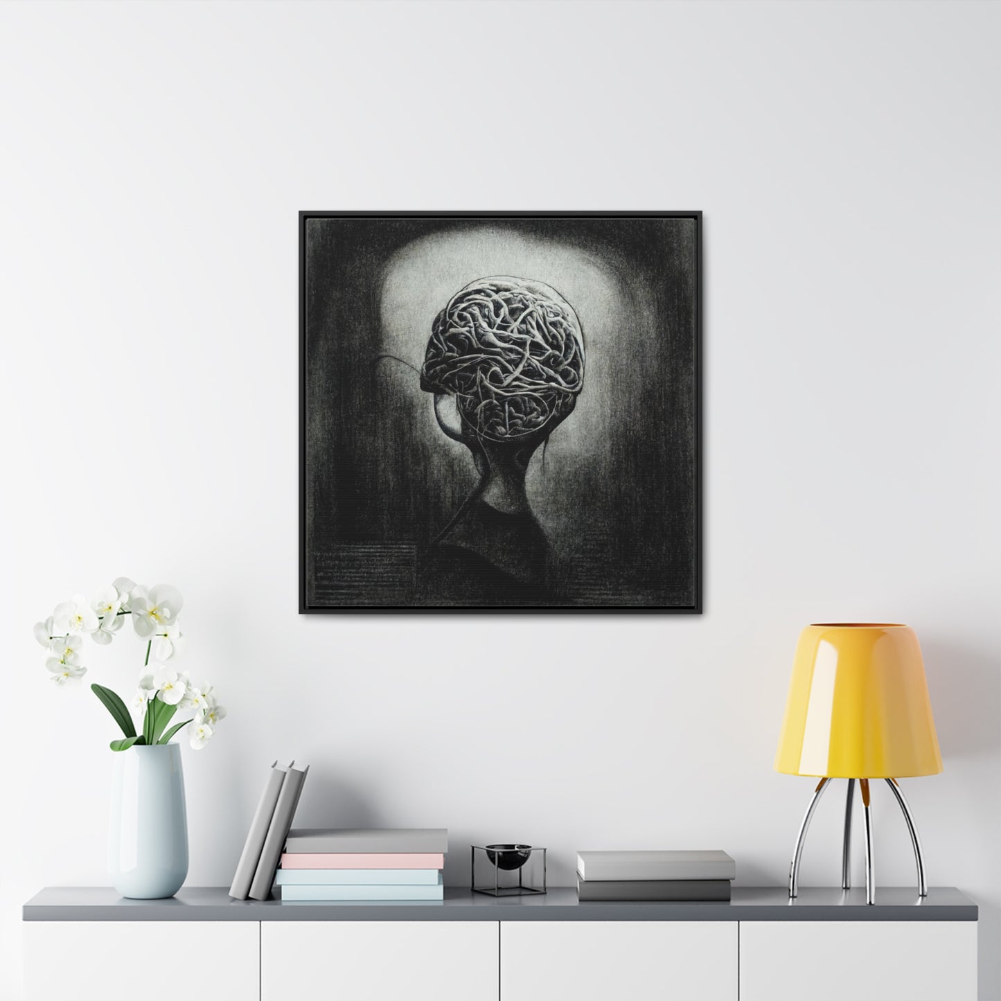 Brain 8, Valentinii, Gallery Canvas Wraps, Square Frame