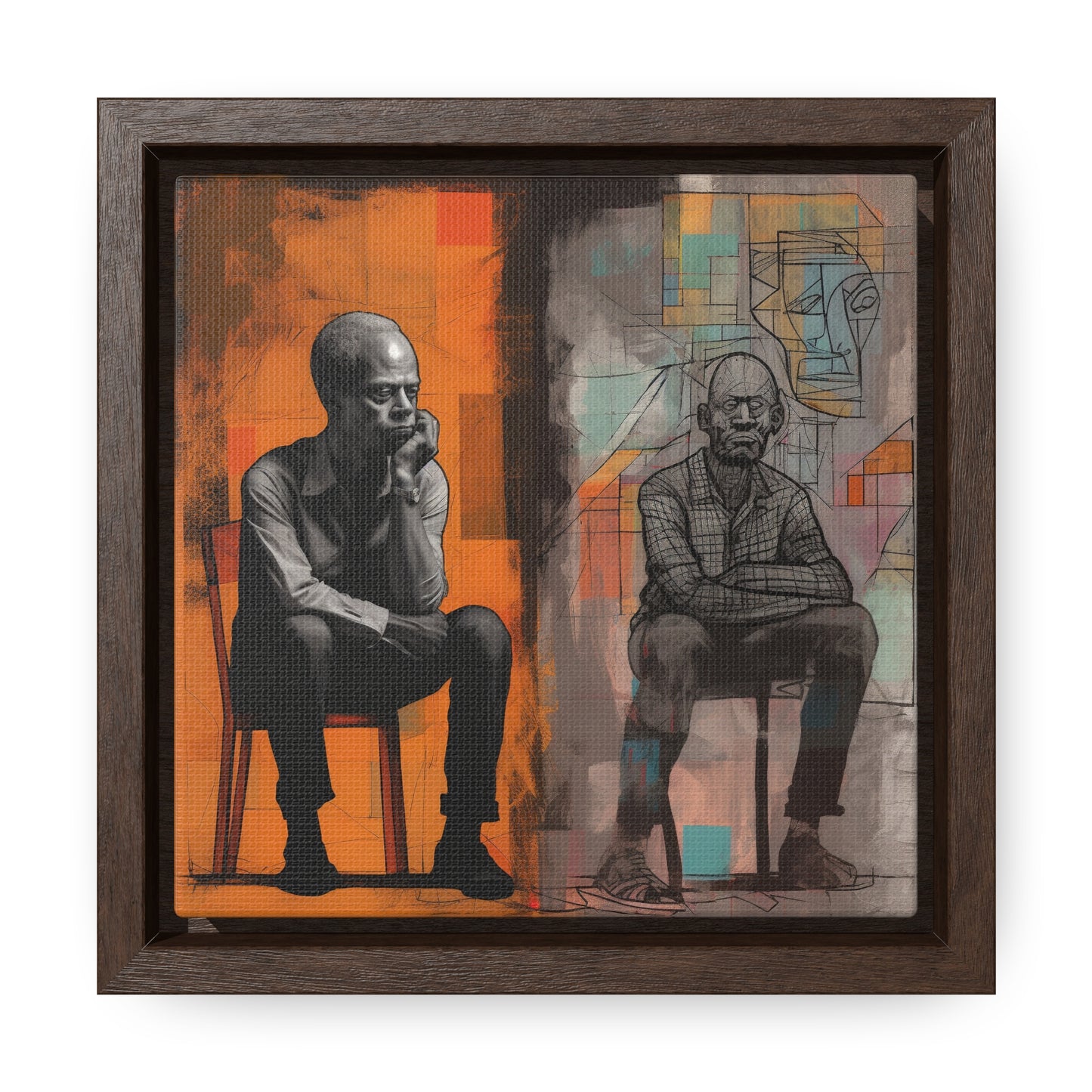 Sit and Listen, Gallery Canvas Wraps, Square Frame