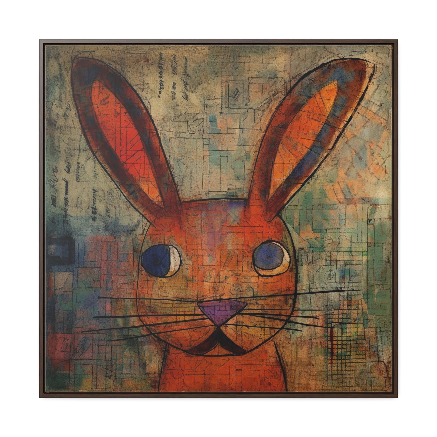 Rabbit 35, Gallery Canvas Wraps, Square Frame