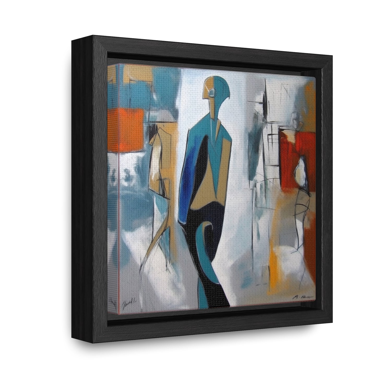 Sad Man 23, Valentinii, Gallery Canvas Wraps, Square Frame