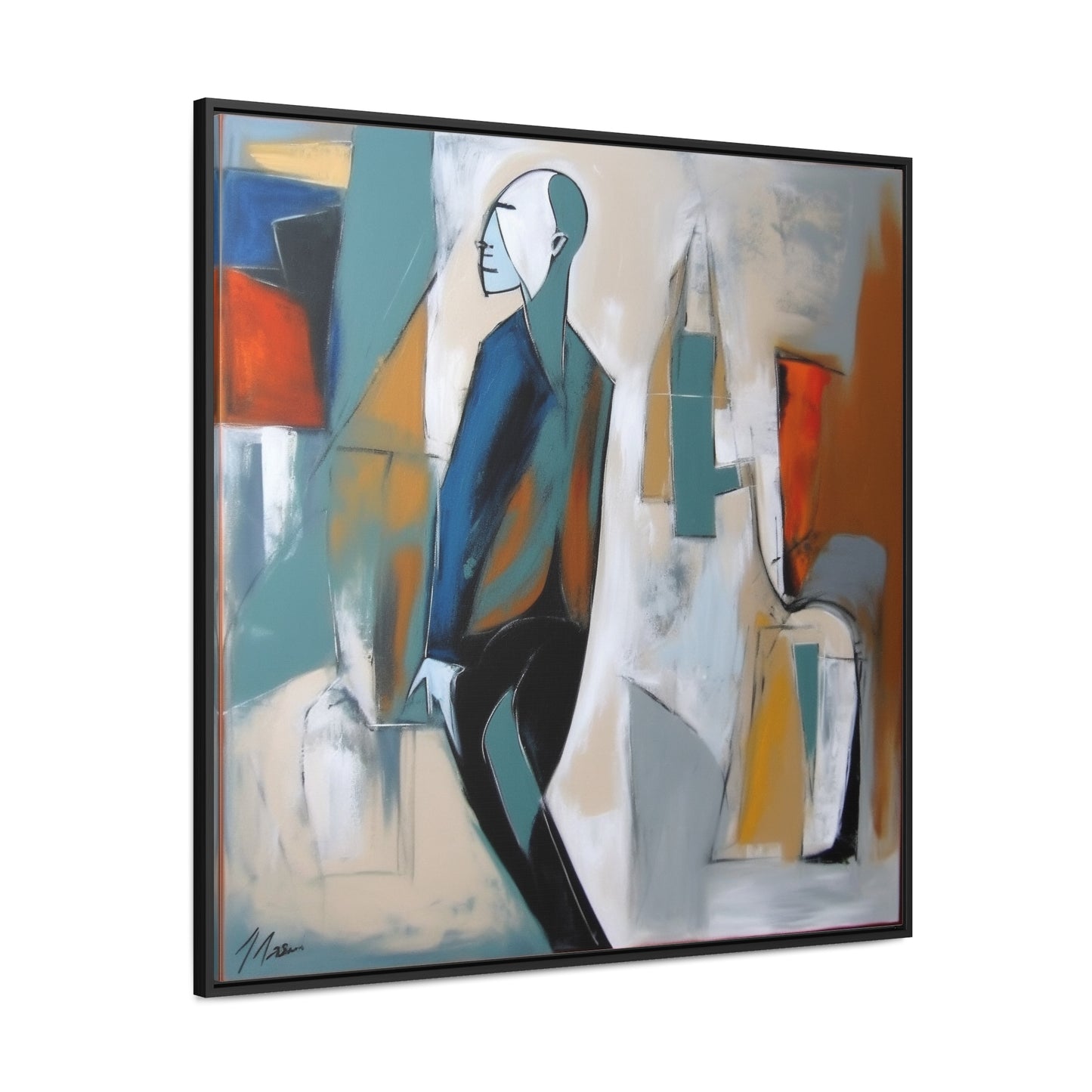 Sad Man 29, Valentinii, Gallery Canvas Wraps, Square Frame