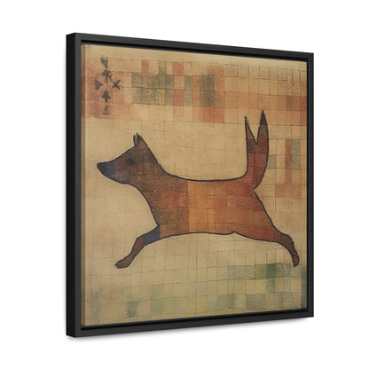 V Dog, Gallery Canvas Wraps, Square Frame