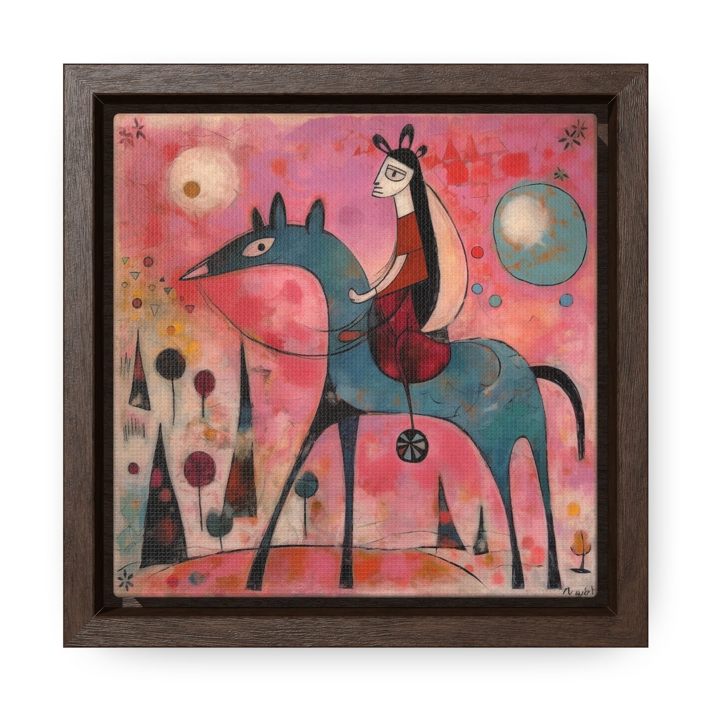 The Dreams of the Child 45, Gallery Canvas Wraps, Square Frame